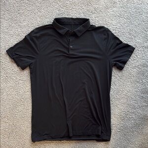 Lululemon Men's Black Polo Shirt